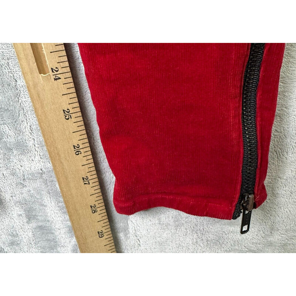 J Brand Zoey Pant Womens 25 Great Red Skinny Corduroy Ankle Zip Stretch Low Rise - Picture 13 of 13